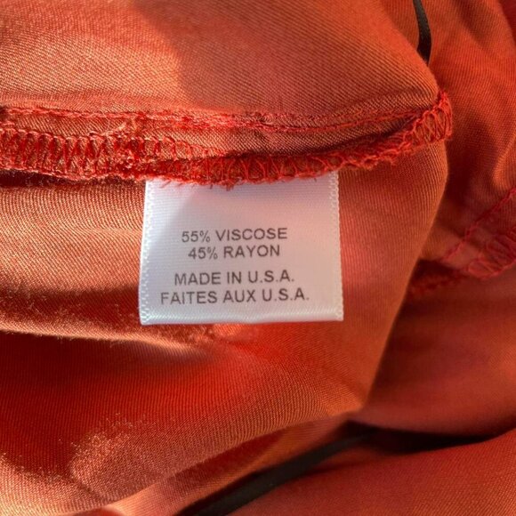 MISA Los Angeles Blair Dress in Burnt Orange | Long Sleeve Belted Midi | Size S - Picture 6 of 6